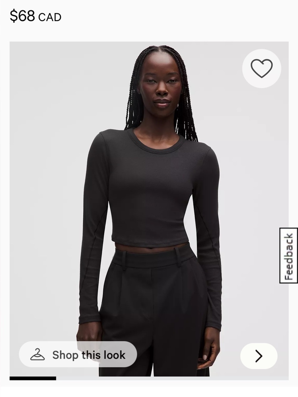 Lululemon Hold tight straight hem long sleeve size 8